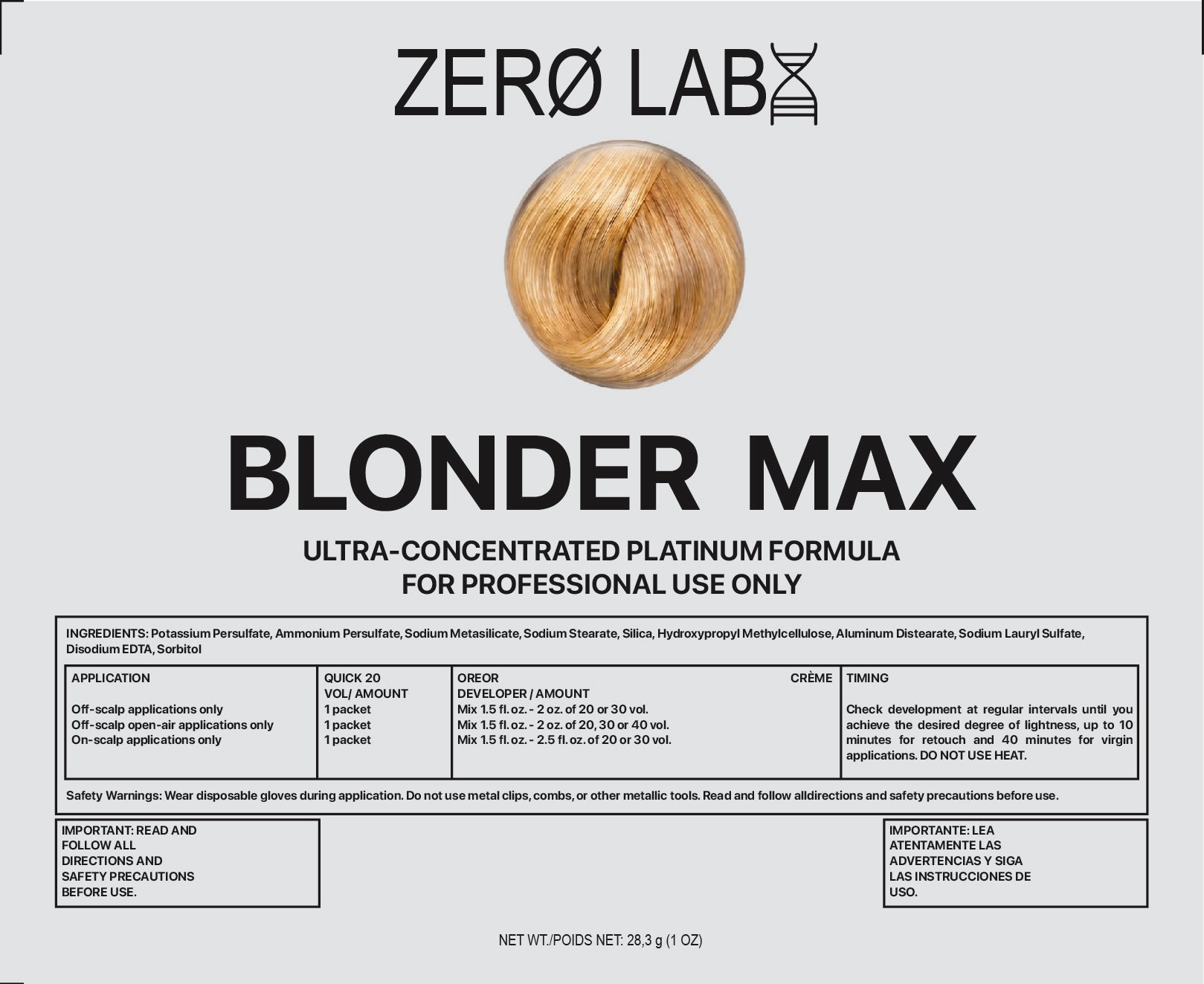 Zero Lab - Blonder Max 1 OZ